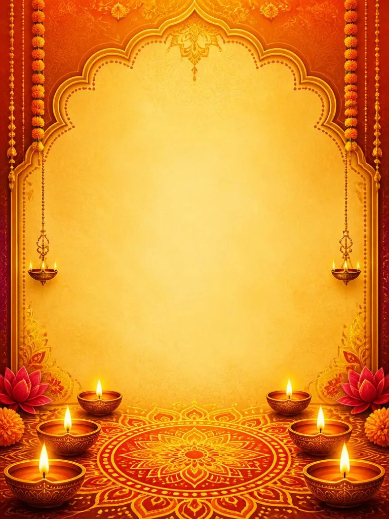 Diya Rangoli Festival Greeting