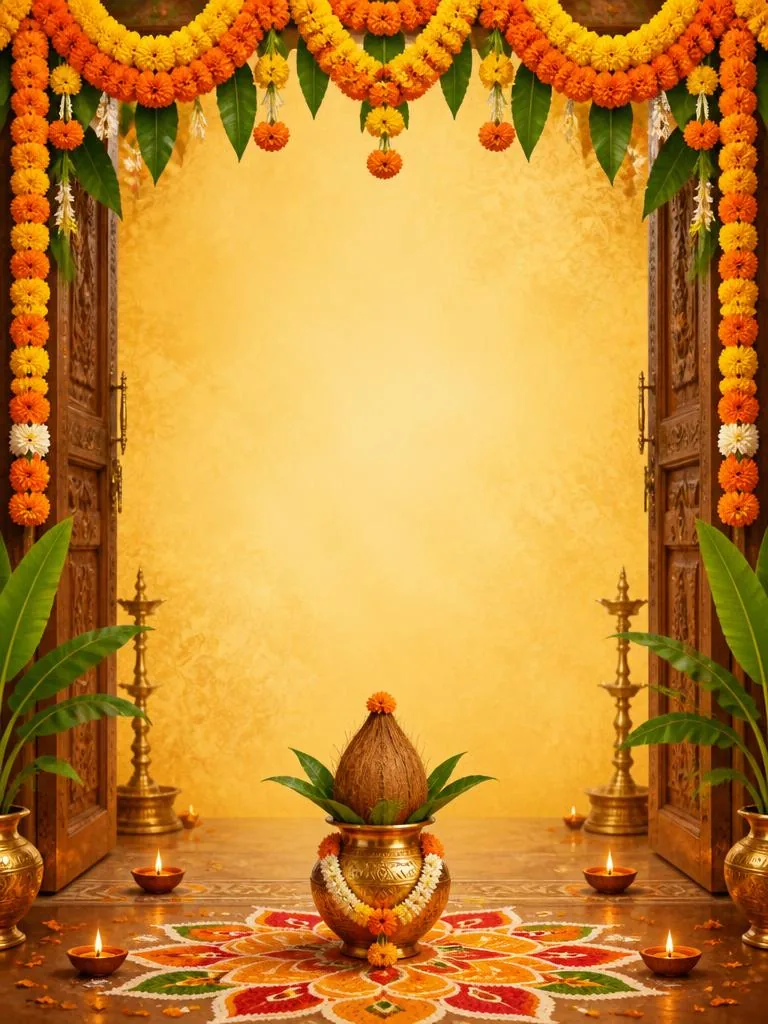 Marigold Torana Entrance